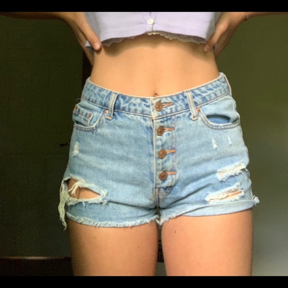 Ripped Denim Shorts from Forever 21